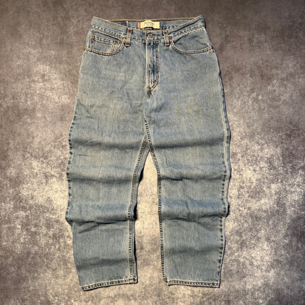 VTG Levi's 550 Relaxed Tapered Jeans Mens 32x32 Light Wash USA Made Denim 00s